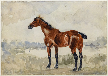 ambiguous_feral ambiguous_gender black_mane brown_body detailed_background feral hooves mane outside painterly quadruped side_view solo standing tail unguligrade henri_de_toulouse-lautrec public_domain equid equine horse mammal 1873 19th_century absurd_res ancient_art formal_art hi_res huge_filesize painting_(artwork) traditional_media_(artwork) traditional_painting_(artwork) traditional_watercolor_(artwork) watercolor_(artwork)