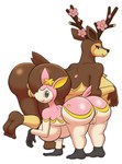 anus big_butt breasts butt duo feet female feral genitals looking_at_viewer nude presenting pussy simple_background smile silentsound nintendo pokemon deer deerling generation_5_pokemon mammal pokemon_(species) sawsbuck spring_deerling spring_sawsbuck digital_media_(artwork) hi_res