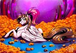 feathers female feral lying money pile_of_gold smile solo wings sunny_way hasbro my_little_pony mythology sunny_way_(character) equid equine horse mammal mythological_creature mythological_equine pegasus pony digital_media_(artwork) hi_res watercolor_(artwork)