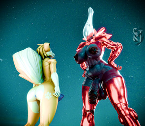 anthro anus areola balls big_areola big_balls big_breasts big_butt big_penis big_tail black_areola black_balls black_body black_nipples black_penis black_skin blonde_hair blue_anus blue_penis breasts butt clothing cosmic_background dark_areola dark_nipples duo erection faceless genitals glistening glistening_body glistening_skin gynomorph gynomorph/male gynomorph_humanoid hair intersex intersex/male intersex_humanoid larger_gynomorph larger_humanoid larger_intersex legwear looking_at_another machine male male_anthro navel nipples penis raised_tail red_clothing red_legwear red_thigh_highs short_hair simple_background size_difference skindentation smaller_anthro smaller_male star starry_background tail teal_background thick_penis thick_thighs thigh_highs vein veiny_penis wide_hips yellow_body impaer_jaster da.nilkaz_(modeler) samzan_(modeler) warhammer_(franchise) warhammer_40000 leo_(chill_chichik) aeldari bird_dog canid canine canis domestic_dog elf golden_retriever humanoid hunting_dog mammal retriever robot robot_humanoid 2026 3d_(artwork) digital_media_(artwork) hi_res watermark