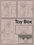 anthro box container grin happy mail male package smile solo tail tail_motion tailwag toy yogert gert_(yogert) canid canine canis domestic_dog mammal 3:4 comic hi_res