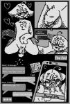 2018 after_sex afterglow anthro balls blush bodily_fluids border capt_(character) cellphone comic cum dialogue digital_drawing_(artwork) digital_media_(artwork) drearnydust_(artist) duo electronics endery_(character) ending english_text erection fur genital_fluids genitals grey_border humanoid_genitalia humanoid_penis lonelycharart male male/male messy noom_(species) nude open_mouth penis phone photo sex simple_background smile solo_focus text text_message texting tongue