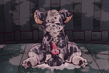 animal_genitalia animal_penis bodily_fluids canine_genitalia canine_penis claws clenched_teeth cum cum_covered cum_everywhere erection feral genital_fluids genitals male messy pawpads paws penis sitting solo teeth tile salamikii jojo's_bizarre_adventure stardust_crusaders iggy_(jjba) boston_terrier canid canine canis domestic_dog hunting_dog mammal molosser small_molosser terrier toy_dog 3:2 hi_res meme
