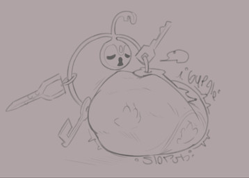abdominal_bulge ambiguous_gender belly belly_on_ground big_belly breath gurgle_(sound_effect) hand_imprint huge_belly imprint key keyring levitation motion_lines not_furry rumbling_stomach simple_background slorsh soft_vore solo vore blitzit nintendo pokemon animate_inanimate generation_6_pokemon klefki pokemon_(species) 2026 hi_res sketch
