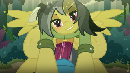 anthro anthro_on_feral anthro_penetrating anthro_penetrating_feral anthro_pov bestiality big_penis black_hair blue_body blue_fur bodily_fluids clothing cowgirl_position duo erection feathers female feral feral_penetrated first_person_view from_front_position fur genital_fluids genitals green_clothing green_shirt green_topwear grey_hair grin hair half-closed_eyes huge_penis interspecies looking_at_viewer male male_pov narrowed_eyes on_bottom on_top penetrating_pov penetration penis power_bottom pupils purple_eyes purple_penis sex shirt smile thick_thighs topwear vaginal vaginal_fluids vaginal_penetration wings yellow_body yellow_feathers yellow_fur nami955 friendship_is_magic hasbro my_little_pony mythology ahuizotl_(mlp) daring_do_(mlp) ahuizotl equid equine mammal mythological_creature mythological_equine pegasus 16:9 alternate_version_at_source animated hi_res widescreen