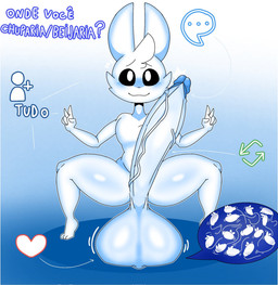 5_fingers anthro balls big_balls big_penis fertility_analysis fingers genitals gesture hand_gesture huge_balls huge_penis humanoid_genitalia humanoid_penis hyper hyper_balls hyper_genitalia hyper_penis male penis solo sperm_cell text v_sign white_body white_eyes lokbunny17 lok_bunny lagomorph leporid mammal rabbit hi_res portuguese_text translated