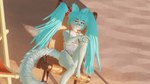 3d_(artwork) alternate_species anthro anthrofied attifyon_(artist) bikini blender_(artwork) blue_body blue_eyes blue_fur blue_hair breasts clothing digital_media_(artwork) felid feline female fur furrification gold_bikini hair happy hatsune_miku mammal solo swimwear tail vocaloid