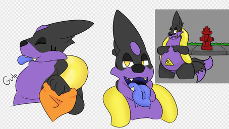 anthro belly_tattoo big_tongue blue_tongue bodily_fluids drooling fangs fingers_together holding_neckwear inflatable inner_tube looking_pleasured male mouth_shot neck_bulge neck_rolls open_mouth overweight saliva screencap solo swallowing tattoo teeth thick_neck thick_tongue tongue tongue_out vore yellow_eyes yellow_teeth delta's_art nintendo pokemon bruno_(delta's_art) floatzel generation_4_pokemon pokemon_(species) reference_image