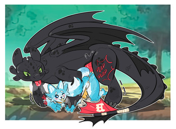 anal anal_orgasm anal_penetration anthro anthro_on_feral anthro_penetrated bestiality black_body black_scales blep blue_body blue_eyes blue_fur bodily_fluids claws cum cum_in_ass cum_inside cum_on_ground duo ejaculation erection feral feral_penetrating feral_penetrating_anthro finger_claws fur genital_fluids genitals green_eyes hands-free male male/male male_on_feral male_penetrated male_penetrating male_penetrating_male orgasm penetration penis scales sex toe_claws tongue tongue_out magikarpii dreamworks european_mythology how_to_train_your_dragon mythology toothless domestic_cat dragon felid feline felis fury_(httyd) mammal mythological_creature mythological_scalie night_fury scalie western_dragon adobe_photoshop_(artwork) digital_media_(artwork) hi_res