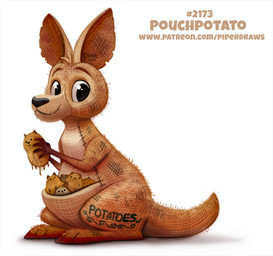 ambiguous_gender black_eyes female feral food group humor plant potato pouch_(anatomy) pun sack simple_background solo_focus text vegetable visual_pun white_background young young_feral piper_thibodeau animate_inanimate elemental_creature flora_fauna food_creature kangaroo living_vegetable macropod mammal marsupial 2018 digital_media_(artwork) digital_painting_(artwork) english_text painting_(artwork) url
