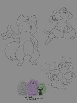 anthro balls beanie belly big_balls big_breasts breasts cleavage clothed clothing crossed_legs featureless_crotch female genitals grey_background group hand_sign hat headgear headwear height_comparison huge_balls looking_at_another male mouth_closed navel nude open_mouth overweight penis simple_background solo standing tail trio kasa_beanie kasabeanie_(kasa_beanie) lissa_(kasa_beanie) will_(kasa_beanie) canid canine humanoid hybrid mammal mephitid raccoon_dog shadow_creature skunk tanuki 2023 3:4 sketch_page