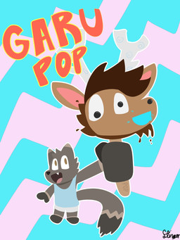 anthro dessert food ice_cream male solo therainbowidiot emmy_(therainbowidiot) garu_(garudeer) deer gulonine mammal marten mustelid musteline sable_(marten) 3:4 hi_res