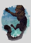 black_body black_fur claws feral fur markings melanistic pink_tongue solo spots spotted_body spotted_fur tongue yellow_sclera melodyofforest felid jaguar mammal pantherine hi_res