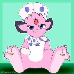 3_toes anthro bedroom_eyes claws countershade_feet countershading digit_ring feathers feet fur happy jewelry male narrowed_eyes paws pink_body pink_fur pose presenting purple_eyes ring seductive simple_background smile smirk soles solo toe_ring toes rockii nintendo pokemon fan_character kerolink generation_4_pokemon pokemon_(species) weavile 1:1 digital_media_(artwork) full-length_portrait hi_res pinup portrait