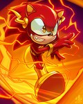 anthro cosplay crossover_cosplay male solo ry-spirit dc_comics sega sonic_the_hedgehog_(series) the_flash_(series) sonic_the_hedgehog the_flash eulipotyphlan hedgehog mammal 2023 4:5 artist_name crossover