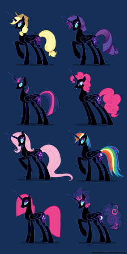alternate_species black_body black_feathers blonde_hair blue_eyes blue_hair clothing comparison cowboy_hat cutie_mark feathered_wings feathers female feral green_hair group hair hat headgear headwear horn long_hair multicolored_hair open_mouth orange_hair pink_hair ponytail pupils purple_hair rainbow_hair red_hair simple_background slit_pupils straight_hair tail transparent_background two_tone_hair version_comparison wings mixermike622 friendship_is_magic hasbro my_little_pony mythology applejack_(mlp) fluttershy_(mlp) nightmare_moon_(mlp) pinkamena_(mlp) pinkie_pie_(mlp) rarity_(mlp) equid equine mammal mythological_creature mythological_equine winged_unicorn 1:2 absurd_res alpha_channel hi_res