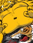 anthro belly clothing kemono male moobs navel nipples overweight overweight_anthro overweight_male solo underwear kita_9999 felid mammal pantherine tiger 2020 3:4 absurd_res hi_res