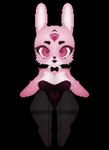 3_eyes anthro big_breasts breasts bunny_costume chibi clothing costume female fur lipstick makeup markings multi_eye pink_body pink_fur rabbit_ears solo spots spotted_body spotted_fur thick_thighs tuft cobramelon hybrid lagomorph leporid mammal rabbit alpha_channel digital_media_(artwork) pixel_(artwork)