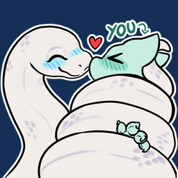 boping coiling heart_symbol immobilization kissing male sticker furufoo anon reptile scalie snake 1:1 alpha_channel