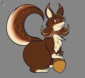 big_butt butt female feral food fruit fur huge_butt looking_up nut_(fruit) plant simple_background solo tail teeth_showing thick_thighs fennyfen_1 mammal rodent sciurid tree_squirrel digital_media_(artwork) hi_res