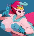 anthro anthrofied areola big_breasts blue_background breasts female hair huge_breasts mature_anthro mature_female nipples pink_body pink_hair simple_background solo smutbooru friendship_is_magic hasbro my_little_pony my_little_pony:_the_movie_(2017) queen_novo_(mlp) mammal aliasing binary_drawing digital_drawing_(artwork) digital_media_(artwork)