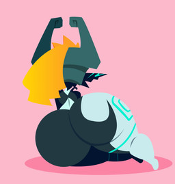 armor big_butt black_body blonde_hair bottom_heavy bubble_butt butt butt_focus clothing female female_humanoid gradient_hair green_body hair headgear headwear helmet huge_butt huge_hips humanoid_pointy_ears hyper hyper_butt lying multicolored_body not_furry on_side pink_background pointy_ears rear_view red_hair shortstack shortstack_female simple_background solo voluptuous_female white_body wide_hips smuggoblin nintendo the_legend_of_zelda twilight_princess midna humanoid imp twili 2025 absurd_res digital_drawing_(artwork) digital_media_(artwork) hi_res