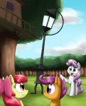 2014 apple_bloom_(mlp) arthropod cub equine female feral fluffy_the_bringer_of_darkness friendship_is_magic horn horse insect mammal moth my_little_pony otakuap pegasus pony scootaloo_(mlp) sweetie_belle_(mlp) treehouse unicorn wings young
Rating: Safe
Score: 9
User: Robinebra
Date: January 31, 2014