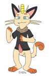 animal_genitalia animal_penis anthro balls blue_eyes clothed clothing erection fur genitals male penile_spines penis simple_background smile solo white_background c1-11131 nintendo pokemon fan_character tachi_(kaptcha) felid generation_1_pokemon mammal meowth pokemon_(species) 2016 hi_res