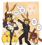 anthro big_breasts breasts cross female garter_belt garter_straps male nun thick_thighs ponehanon big_bun_burgers claire_(ponehanon) dale_(ponehanon) george_(ponehanon) lagomorph leporid mammal rabbit hi_res