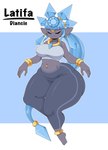 absurd_res alternate_color anthro anthrofied big_breasts breasts clothing diancie eyes_closed female generation_6_pokemon hi_res humanoid latifa_(echodot) legendary_pokemon mehdrawings nintendo pokemon pokemon_(species) pokemorph solo