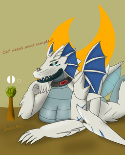 anthro back_wings breast_squish breasts collar female hand_on_chin horn looking_at_viewer lying on_front sample seductive solo spread_wings squish stalker teeth teeth_showing text wings spaceg3n artfight artfight2025 helldivers arthropod stalker_(helldivers) terminid absurd_res hi_res