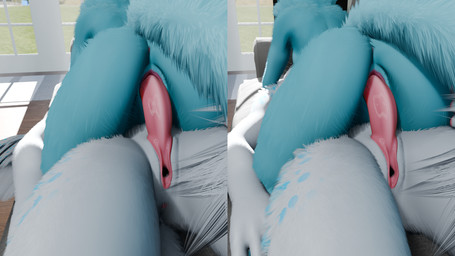 anthro anus blue_body blue_fur blue_spots boop cabinet chair clitoris dominant dominant_female door duo eye_contact eyeshadow female female_on_top fur furniture genitals green_eyes intersex intersex/female light light_beam looking_at_another lying lying_on_sofa makeup maleherm nose_boop nose_to_nose on_back on_sofa on_top penetration penis pinned pinned_to_sofa smile smiling_at_another sofa spots sunbeam sunlight tapering_clitoris tapering_penis vaginal vaginal_penetration whiskers white_body white_fur wings bananastheleech maxnoward_(modeler) ruaidri_(modeler) atlas_trio kraft_trio felid feline hybrid mammal 16:9 3d_(artwork) digital_media_(artwork) hi_res stereogram widescreen incest_(lore) mother_(lore) mother_and_child_(lore) mother_and_son_(lore) parent_(lore) parent_and_child_(lore) parent_and_son_(lore) son_(lore)