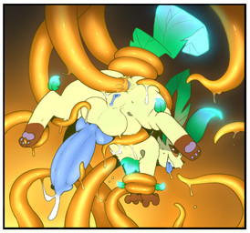 anal anal_orgasm anal_penetration animal_genitalia animal_penis anus backsack balls big_balls big_penis bioluminescence bodily_fluids border bound butt ejaculation erection feet feral fur genitals glowing hair hands-free hindpaw huge_penis intersex knot long_penis maleherm nude orgasm pawpads paws penetration penis restrained restrained_by_tentacles sex simple_background small_but_hung smile solo spread_butt spreading suspended_via_tentacles sweat teeth tentacle_penetration tentacle_sex tentacles thick_penis tongue tongue_out vulva white_border backsash nintendo pokemon lef_(996cobalt) eeveelution generation_4_pokemon leafeon mammal pokemon_(species) 2021 digital_media_(artwork) hi_res