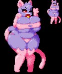 anthro anthrofied breasts cat_lingerie clothed clothing fake_cat_ears fake_ears female gloves handwear legwear lingerie overweight overweight_female red_eyes solo stockings thick_thighs wide_hips epicpotatolord nintendo pokemon plump_(character) generation_1_pokemon gengar pokemon_(species) 5:6 alpha_channel digital_media_(artwork) pixel_(artwork)