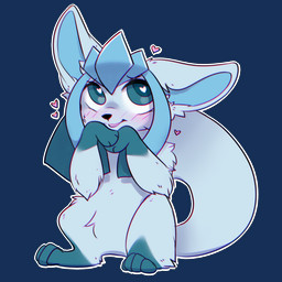 ambiguous_gender arm_tuft big_ears blep blue_body blue_eyes blue_fur blush feral front_view fur heart_pupils heart_symbol looking_up open_mouth open_smile semi-anthro shoulder_tuft simple_background smile solo tongue tongue_out transparent_background tuft unsigned bloominglynx nintendo pokemon eeveelution generation_4_pokemon glaceon pokemon_(species) 1:1 2022 alpha_channel digital_drawing_(artwork) digital_media_(artwork) full-length_portrait hi_res portrait