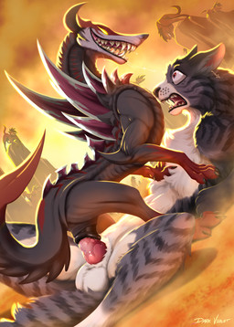 anthro anthro_on_feral anthro_penetrating anthro_penetrating_female anthro_penetrating_feral bestiality biped butt claws countershade_torso countershading duo feet female female_on_anthro female_penetrated feral feral_penetrated forced forced_bestiality fur genitals male male/female male_on_feral male_penetrating male_penetrating_female male_penetrating_feral nude nude_anthro nude_male penetration penile penile_penetration penis penis_in_vagina sex tail teeth toes tongue vaginal vaginal_penetration vulva dark_violet league_of_legends riot_games tencent naafiri_(lol) canid canine felid feline mammal 2026 absurd_res digital_drawing_(artwork) digital_media_(artwork) hi_res
