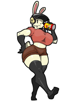 anthro beverage_can big_breasts black_boots black_clothing black_footwear black_gloves black_handwear boots bottomwear breasts clothing electronics female footwear fur gloves handwear hat headgear headphones headwear looking_at_viewer one_eye_closed red_bottomwear red_clothing red_shirt red_shorts red_topwear shirt shoes shorts solo topwear white_body white_fur wink winking_at_viewer akumufluffy team_fortress_2 valve lucy_(usernamecipher) scout_(team_fortress_2) lagomorph leporid mammal rabbit hi_res
