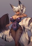 big_breasts breasts camel_toe clothing female legwear pantyhose solo thick_thighs wide_hips konekonoarashi animal_humanoid cat_humanoid felid felid_humanoid feline feline_humanoid humanoid mammal mammal_humanoid absurd_res hi_res