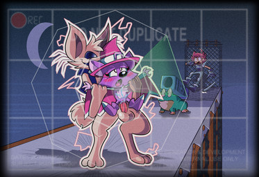 after_transformation ambiguous_gender anthro armor ball_tuft balls being_watched blush bodily_fluids camera_view chain-link_fence clothing corruption cum dconn duo electricity fairground female fence feral forced genital_fluids genitals hat headgear headwear larger_male looking_at_another male male/female metal_pipe mist_(rubato) moon night questionable_consent ranged_weapon rape recording_symbol rocket_launcher rooftop round_body security_footage sex shield size_difference slim smaller_female standing standing_sex text tuft unusual_bodily_fluids unusual_cum unusual_genital_fluids vulva weapon wings witch_hat puchipi rubato luna_(rubato) rubato_(character) tokki_(rubato) amphibian bat frog human lagomorph leporid mammal rabbit film_grain shaded