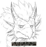 angry beak dialogue disappointed dragon english_text feathered_dragon feathered_scalie feathers feral frustrated horn lights_in_the_darkness male mythological_creature mythological_scalie mythology pterergos scales scalie simple_background sketch solo spacedragon14 tettel_yeols_(lights_in_the_darkness) text