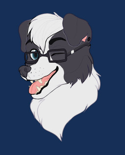 anthro black_eyebrows blue_eyes cheek_tuft ear_piercing eyebrows eyewear facial_tuft fangs floppy_ears fur glasses glistening glistening_eyes grey_body grey_fur grey_nose hair male one_eye_closed open_mouth piercing rectangular_glasses red_tongue short_hair simple_background solo teeth tongue tongue_out transparent_background tuft white_body white_fur white_hair roobin canid mammal alpha_channel