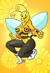 antennae_(anatomy) anthro breasts crossgender female insect_wings looking_at_viewer mascot nipples non-mammal_breasts non-mammal_nipples smile solo wings jaeh cheerios general_mills honey_nut_cheerios buzz_the_bee arthropod bee honey_bee hymenopteran insect digital_media_(artwork)