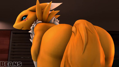 anthro big_butt black_nose black_sclera blue_eyes butt dipstick_tail fart fart_cloud fart_fetish female female_farting fur genitals hand_on_butt holding_butt looking_at_viewer looking_back markings multicolored_body multicolored_fur multicolored_tail purple_markings raised_tail rumbling_stomach shaking_butt solo tail tail_markings thick_thighs vulva white_body white_fur white_tail yellow_body yellow_fur yellow_tail beans_yus sound_warning warfaremachine_(modeler) bandai_namco digimon warfare_renamon digimon_(species) renamon 16:9 2025 3d_(artwork) 3d_animation animated digital_media_(artwork) long_playtime sound source_filmmaker_(artwork) unavailable_at_source video widescreen