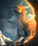 countershading feral kiboblackangel_(artist) light male mountain scales solo sunlight european_mythology mythology zaxpherose dragon mythological_creature mythological_scalie scalie western_dragon hi_res