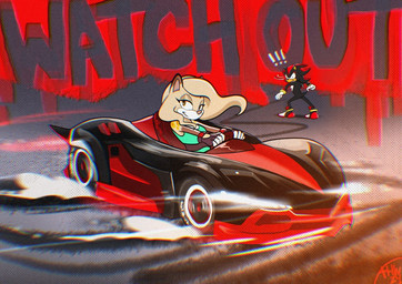 action_pose action_scene anthro car drifting duo female male male/female motion_blur pose race_car smug_face vehicle thehavanawolf sega sonic_the_hedgehog_(series) fan_character shadow_the_hedgehog eulipotyphlan hedgehog mammal