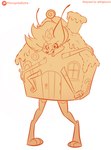 anthro clothing costume female food food_costume gingerbread gingerbread_costume gingerbread_house gingerbread_house_costume solo psicoyote helluva_boss queen_bee-lzebub_(helluva_boss) canid canine fox mammal absurd_res hi_res tagme