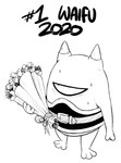 3_fingers 3_toes anthro belt belt_buckle belt_only blush blush_lines bodily_fluids bouquet buckle feet female fingers flower flower_bouquet half-closed_eyes holding_flower holding_object horn narrowed_eyes plant short_legs simple_background small_horn solo sweat sweatdrop text toes white_background shoutingisfun one-punch_man one_(manga) manako_(one_punch_man) cyclops monster 2020 monochrome sketch