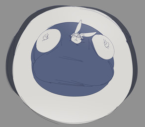 anthro belly belly_expansion belly_inflation blush body_inflation clothed clothing expansion eyes_closed fur hair inflation male moobs morbidly_obese morbidly_obese_anthro morbidly_obese_male obese obese_anthro obese_male outgrowing_clothes overweight overweight_anthro overweight_male solo spherical_inflation white_body white_fur white_hair calebcorduroy desmond_(calebcorduroy) lagomorph leporid mammal rabbit hi_res