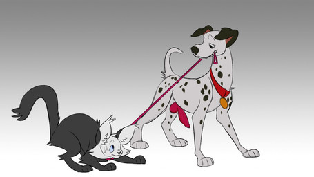 ambiguous_gender animal_genitalia animal_penis canine_genitalia canine_penis collar duo feral genitals knot leash leash_in_mouth leash_pull leashed_collar male male/ambiguous object_in_mouth penis dizzymilky 101_dalmatians disney dizzy_(dizzymilky) pongo canid canine canis dalmatian domestic_cat domestic_dog felid feline felis mammal 16:9 widescreen