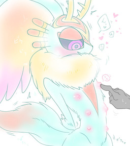 ambiguous/ambiguous ambiguous_gender anthro antlers big_nipples big_wings black_sclera blue_pupils blush bodily_fluids bolt_emanata breath chest_tuft dipstick_tail disembodied_hand duo emanata erect_nipples fur grey_body hand_on_nipple hands_behind_back head_wings heart_eyes heart_symbol horn looking_at_another markings motion_lines multi_nipple multicolored_body multicolored_eyes multicolored_fur neck_tuft nipple_fetish nipple_play nipples nude pink_eyes pink_nipples pupils purple_eyes shaking sweat sweatdrop tail tail_markings tan_body tan_fur teal_body teal_fur text trembling tuft two_tone_body two_tone_fur unusual_wing_placement wings skbe_gemini kirby_(series) kirby_and_the_forgotten_land nintendo fecto_elfilis alien chinchilla chinchillid mammal rodent starling_(kirby) 2022 hi_res japanese_text translation_request